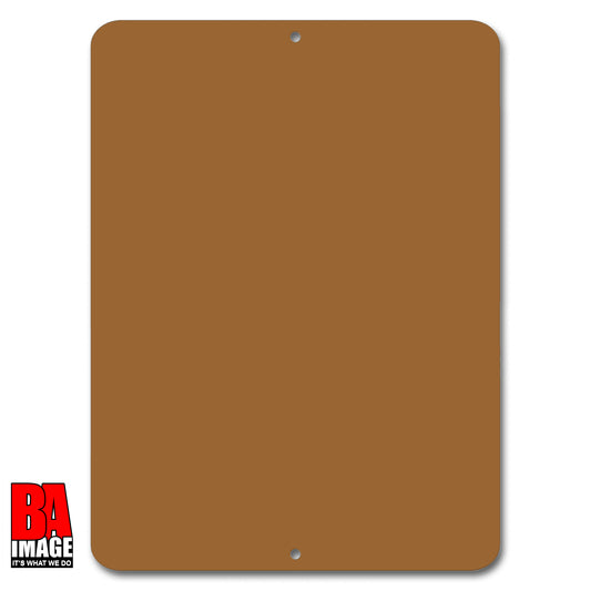 Blank Brown Aluminum Sign 9x12 inches