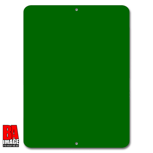 Blank Green Aluminum Sign 9x12 inches