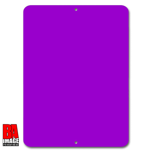 Blank Purple Aluminum Sign 9x12 inches