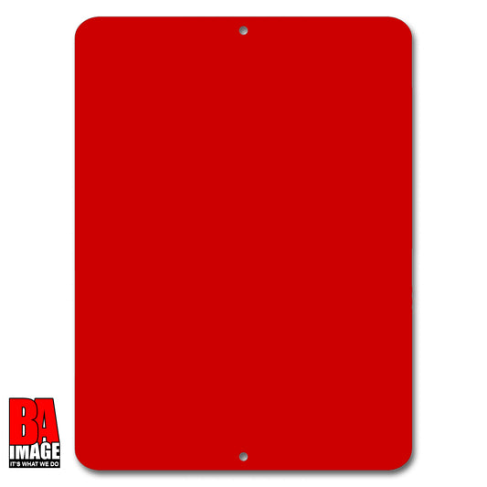 Blank Red Aluminum Sign 9x12 inches