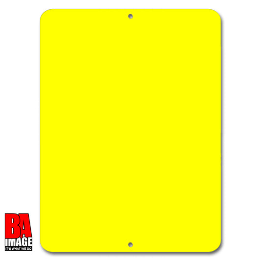 Blank Yellow Aluminum Sign 9x12 inches