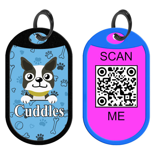 Personalized Smart Dog Tag, Double Sided, Over 70 Dog Breeds to Select from, Free Updates for Life, GPS Nav Link, QR Code, No Subscription or Special app Needed, Keep Your Dog Safe!