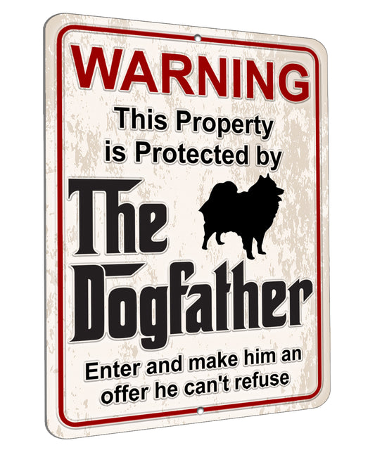Aluminum Dogfather Sign, Beware of Dog, Do Not Enter, No Trespassing, Yard Sign, Home Décor, Eskimo Dog