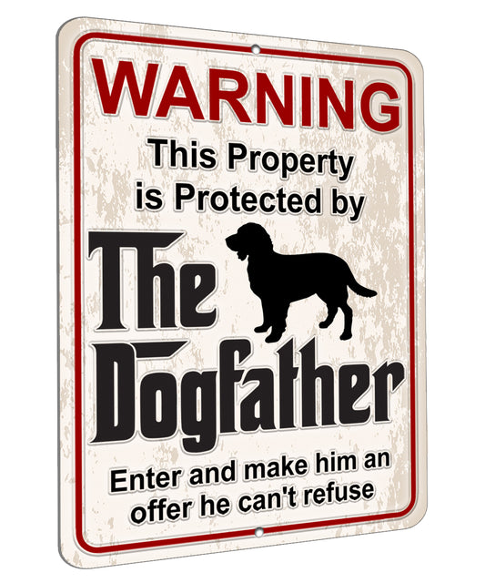 Aluminum Dogfather Sign, Beware of Dog, Do Not Enter, No Trespassing, Yard Sign, Home Décor, American Water Spaniel