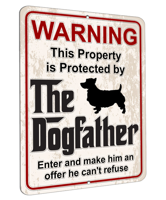 Aluminum Dogfather Sign, Beware of Dog, Do Not Enter, No Trespassing, Yard Sign, Home Décor, Australian Terrier