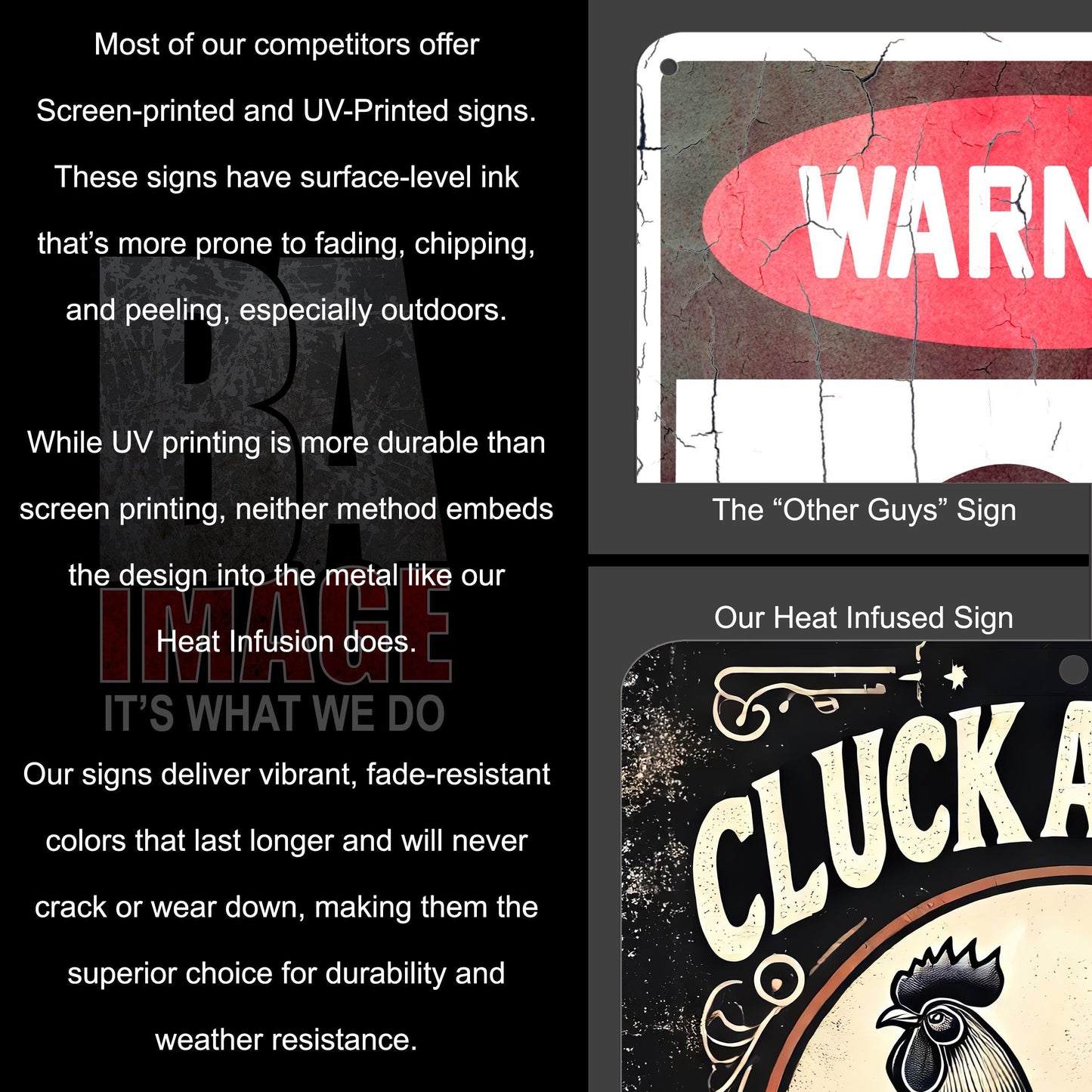 Cluck Around and Find Out – Rustic Farmhouse Metal Sign – 9x12 or 12x18 – Funny Chicken Sign – Weatherproof – Indoor/Outdoor Use