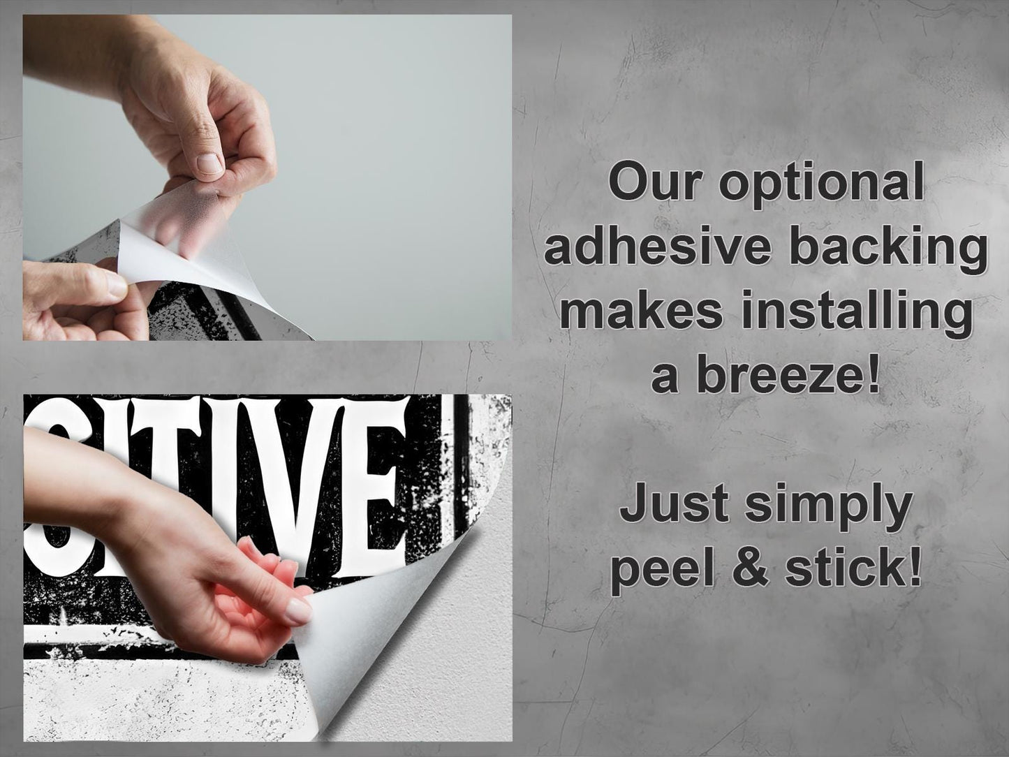 Stay Positive Grim Reaper – Dark Humor Gothic Poster – Unframed, Multiple Sizes – Optional Peel & Stick Adhesive | Personalization Available