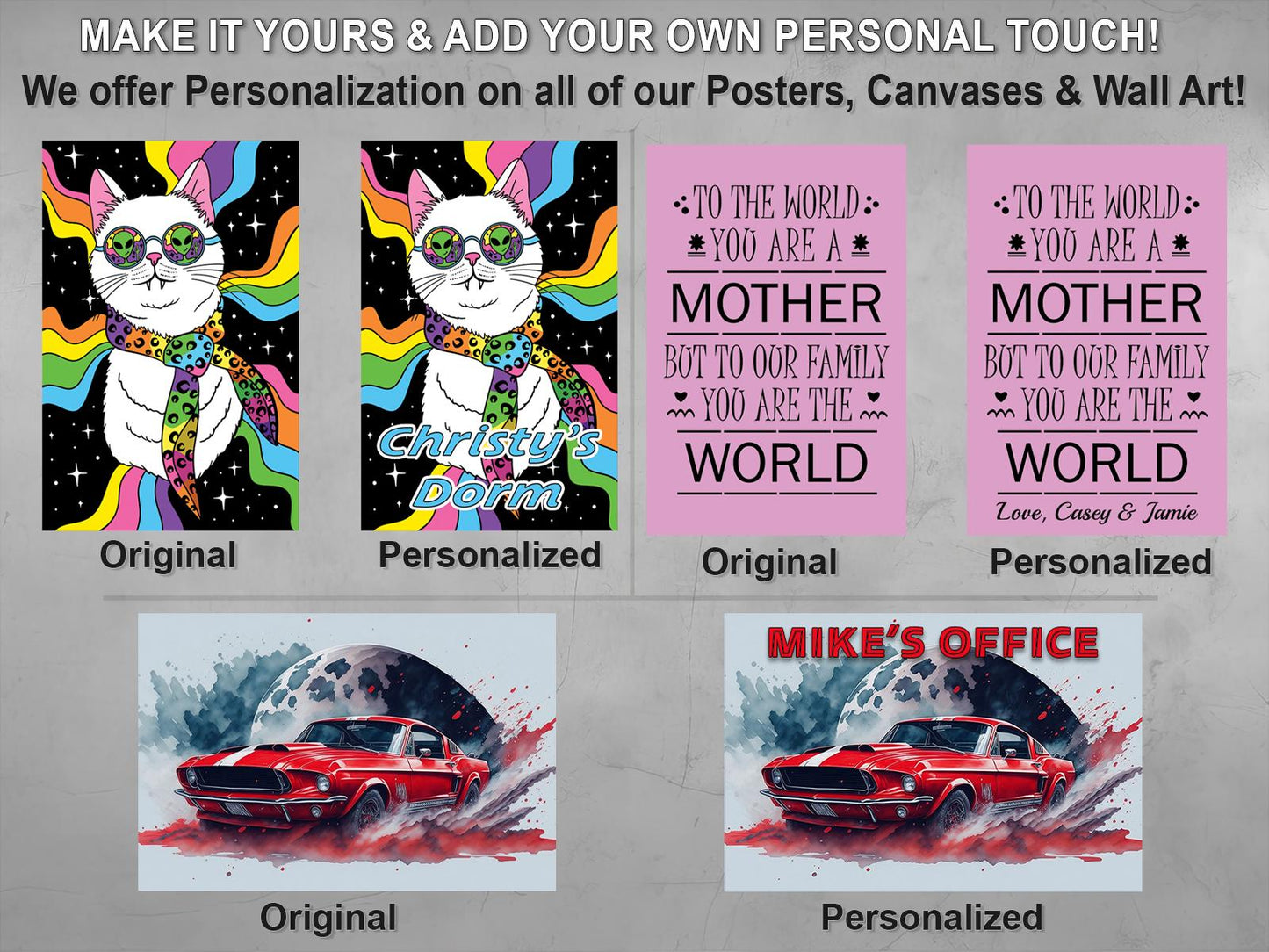 Epic Explosion Cat Poster - High-Quality Print | Multiple Sizes | Optional Adhesive Backing | Unframed | Personalization Available