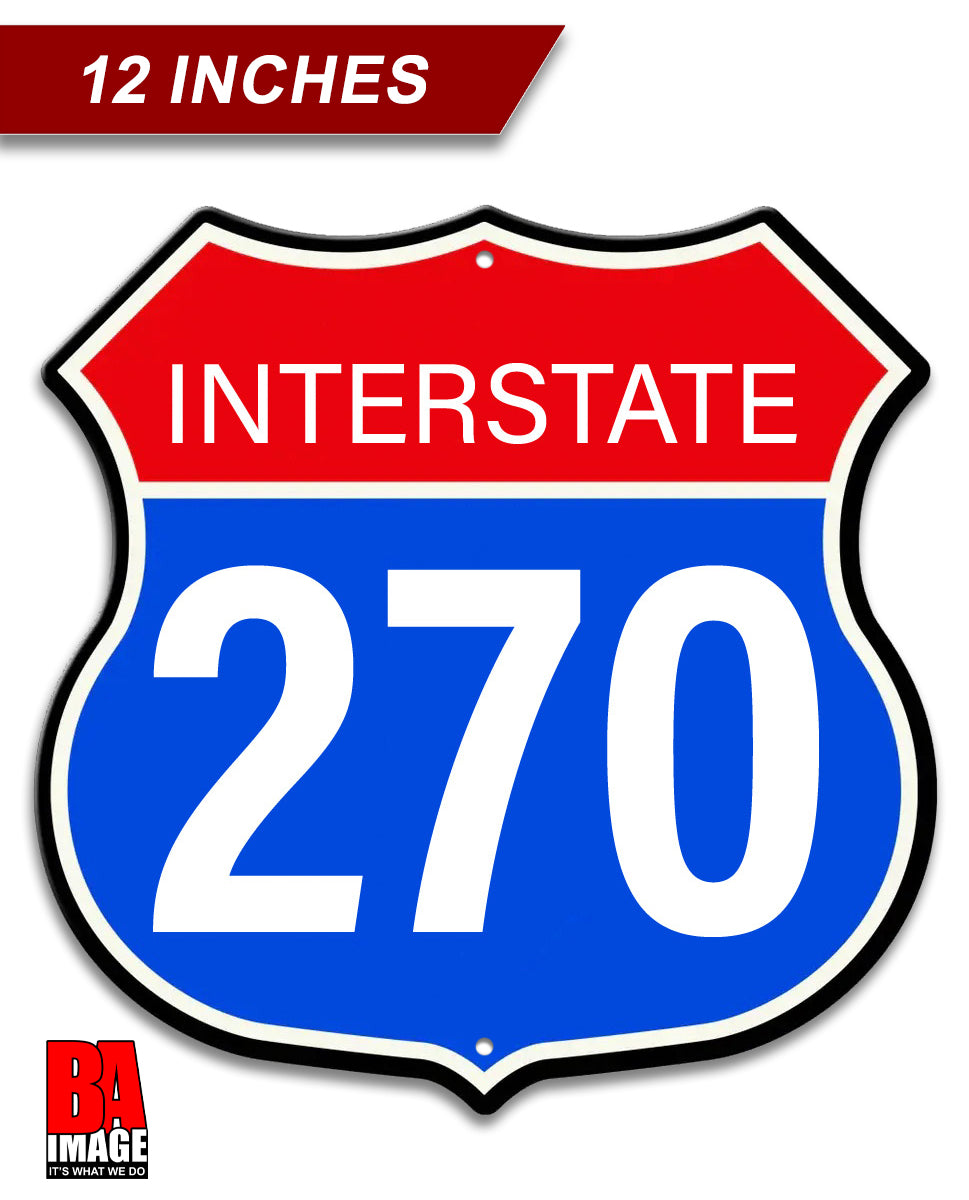 12 inch INTERSTATE 270 Metal Sign – BA IMAGE