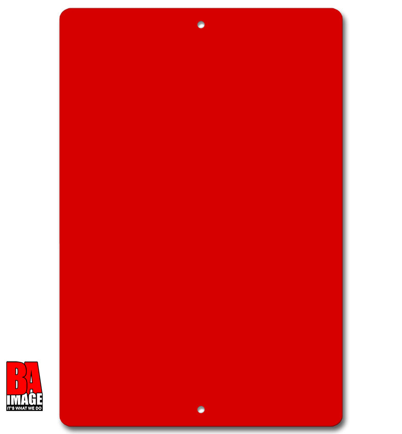 Blank Red Aluminum Sign 12x18 inches