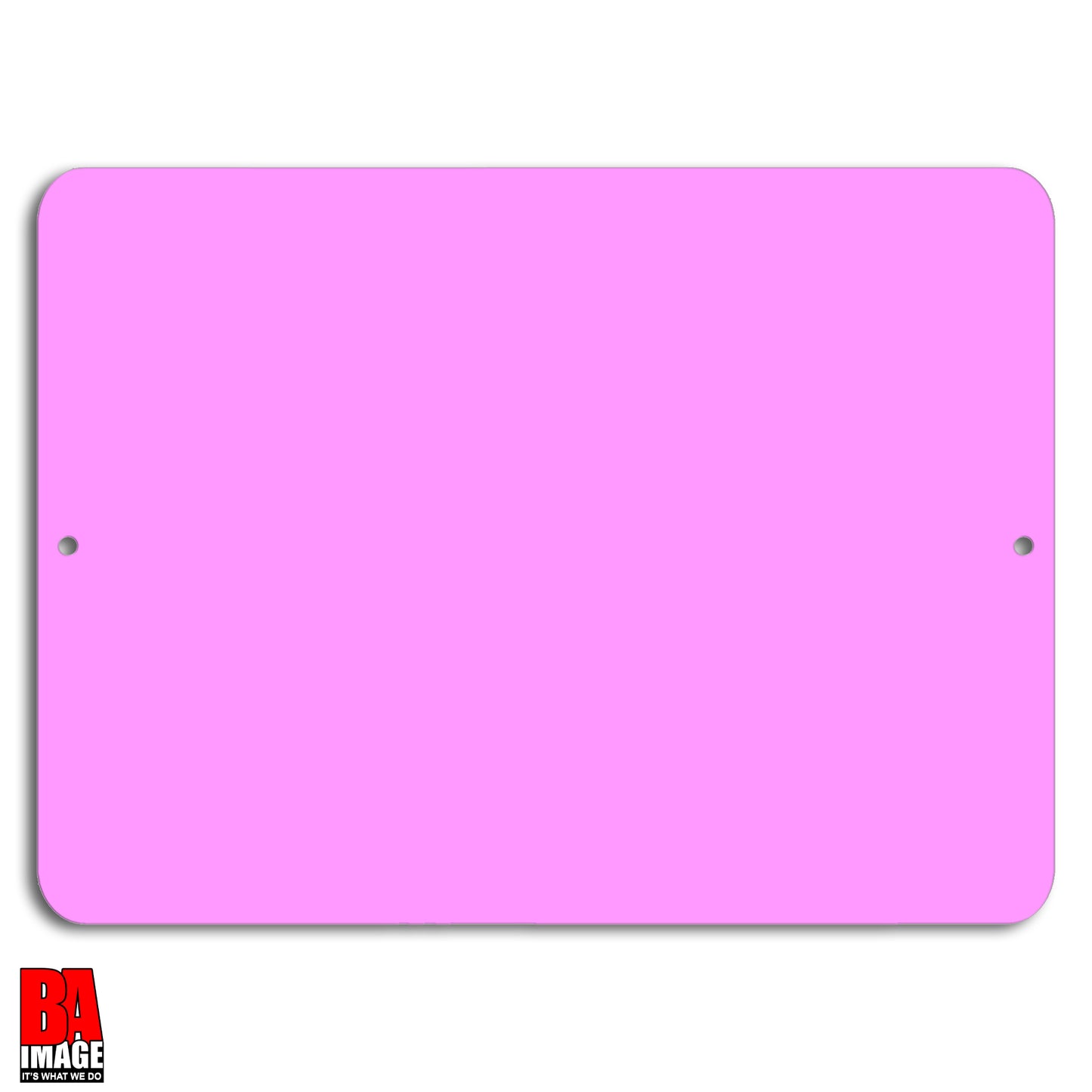 Blank Pink Aluminum Sign 9x12 inches