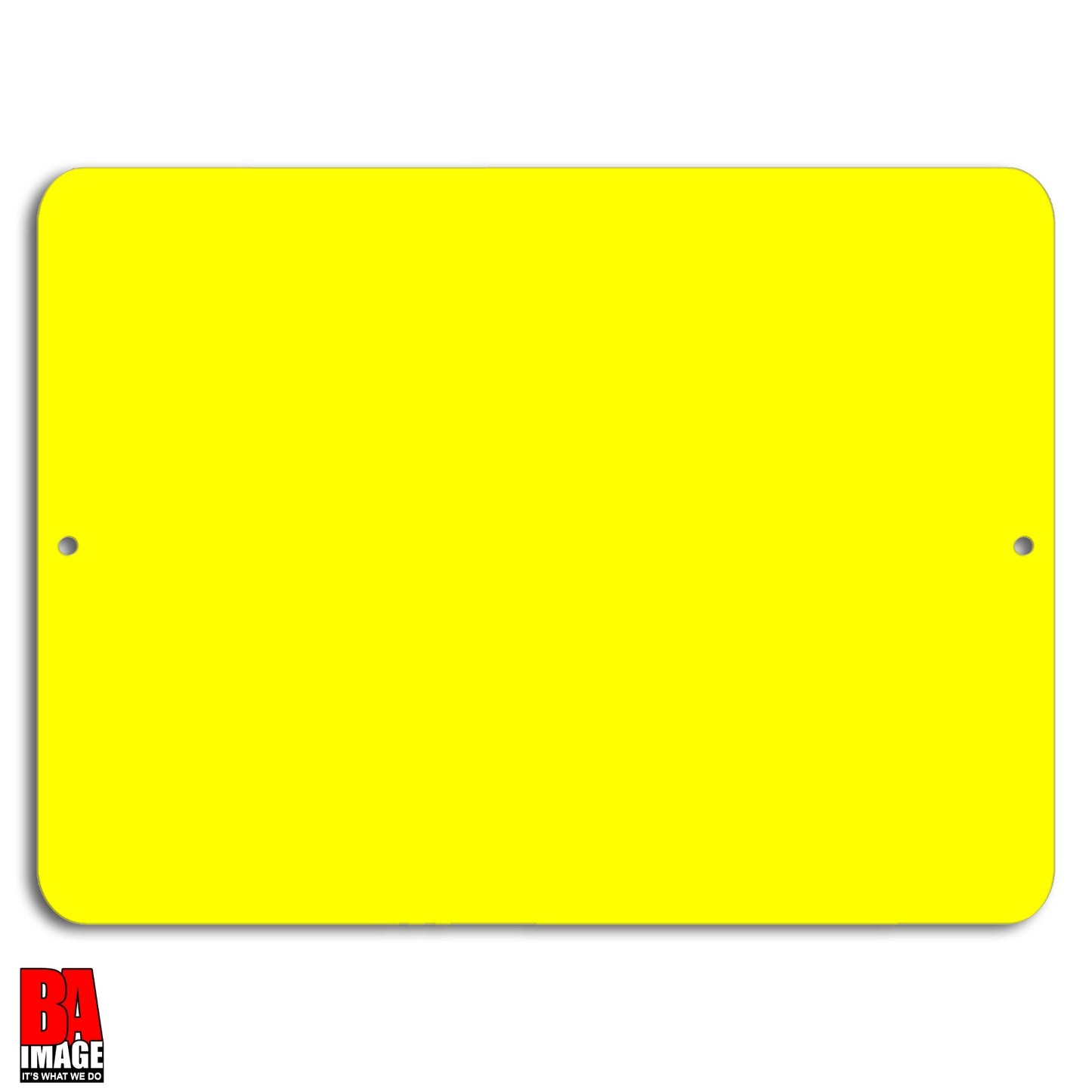 Blank Yellow Aluminum Sign 9x12 inches