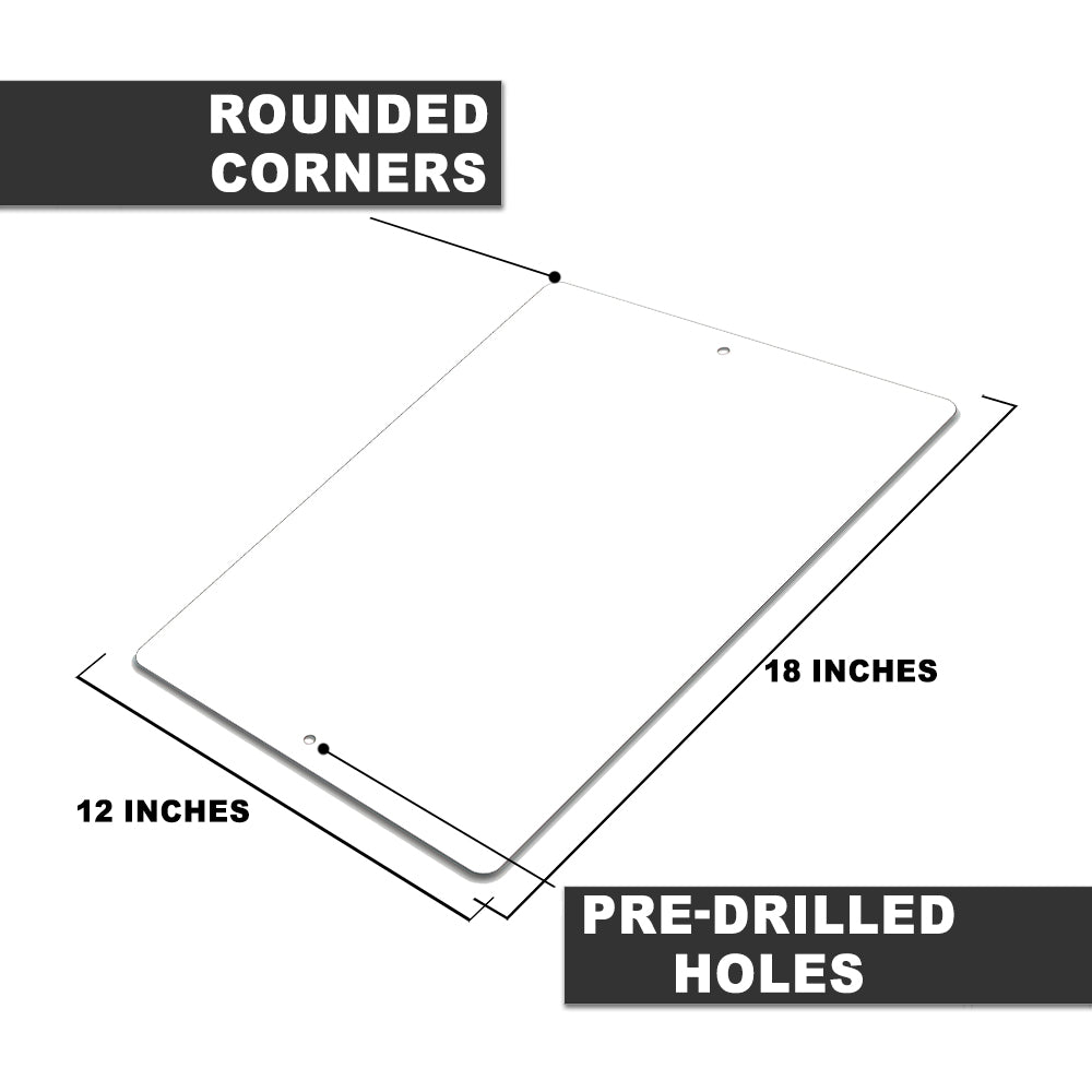 Blank White Aluminum Sign 12x18 inches