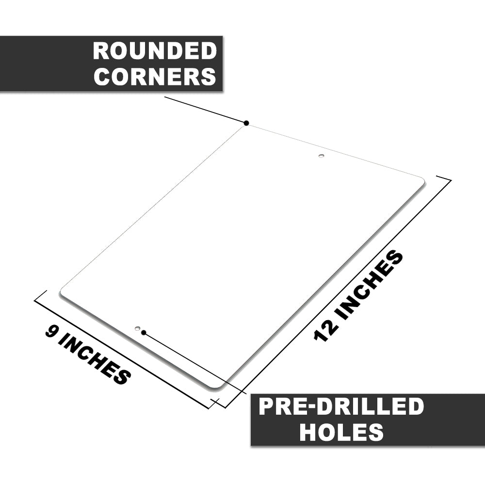 Blank White Aluminum Sign 9x12 inches