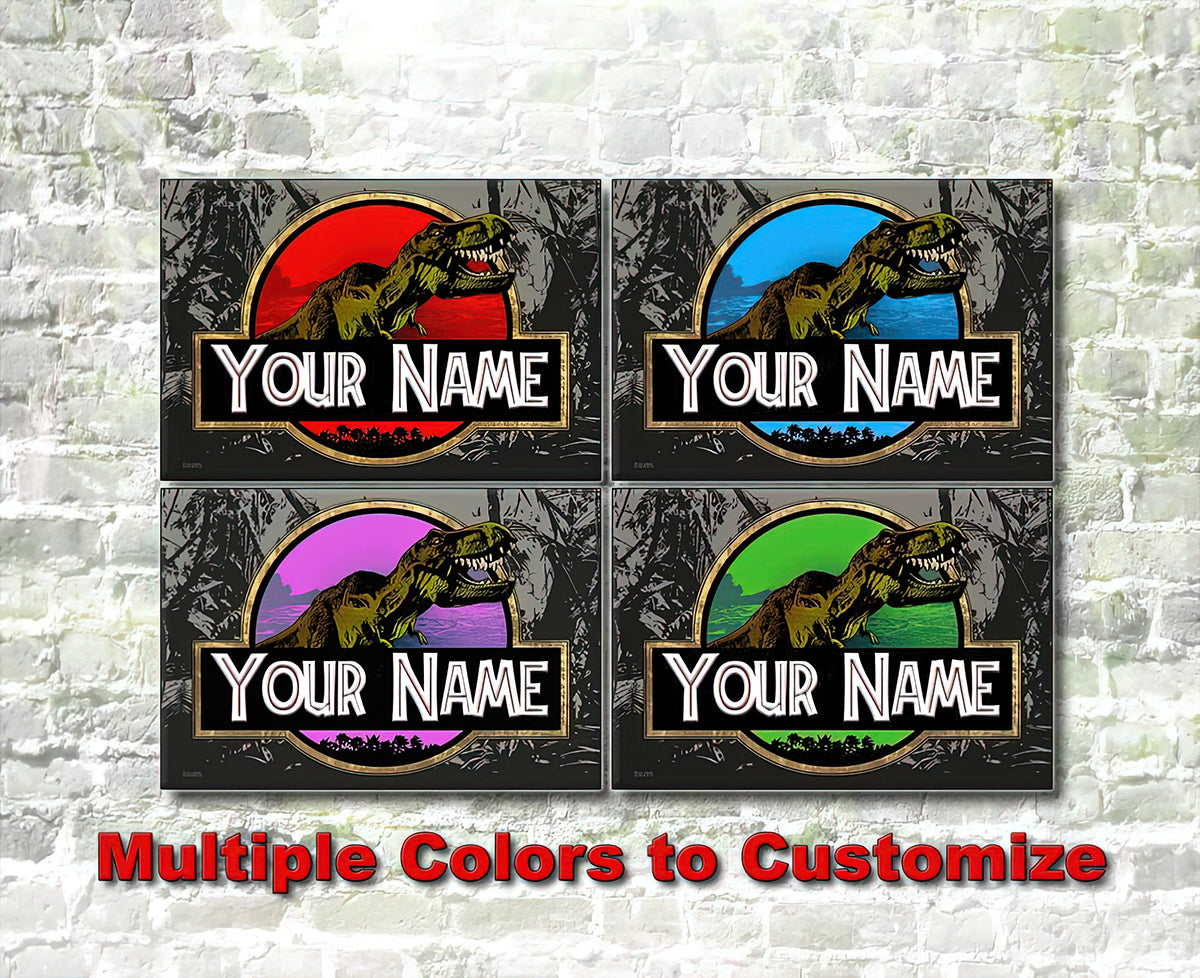 BA  Jurassic Dinosaur Personalized Poster with Your Name