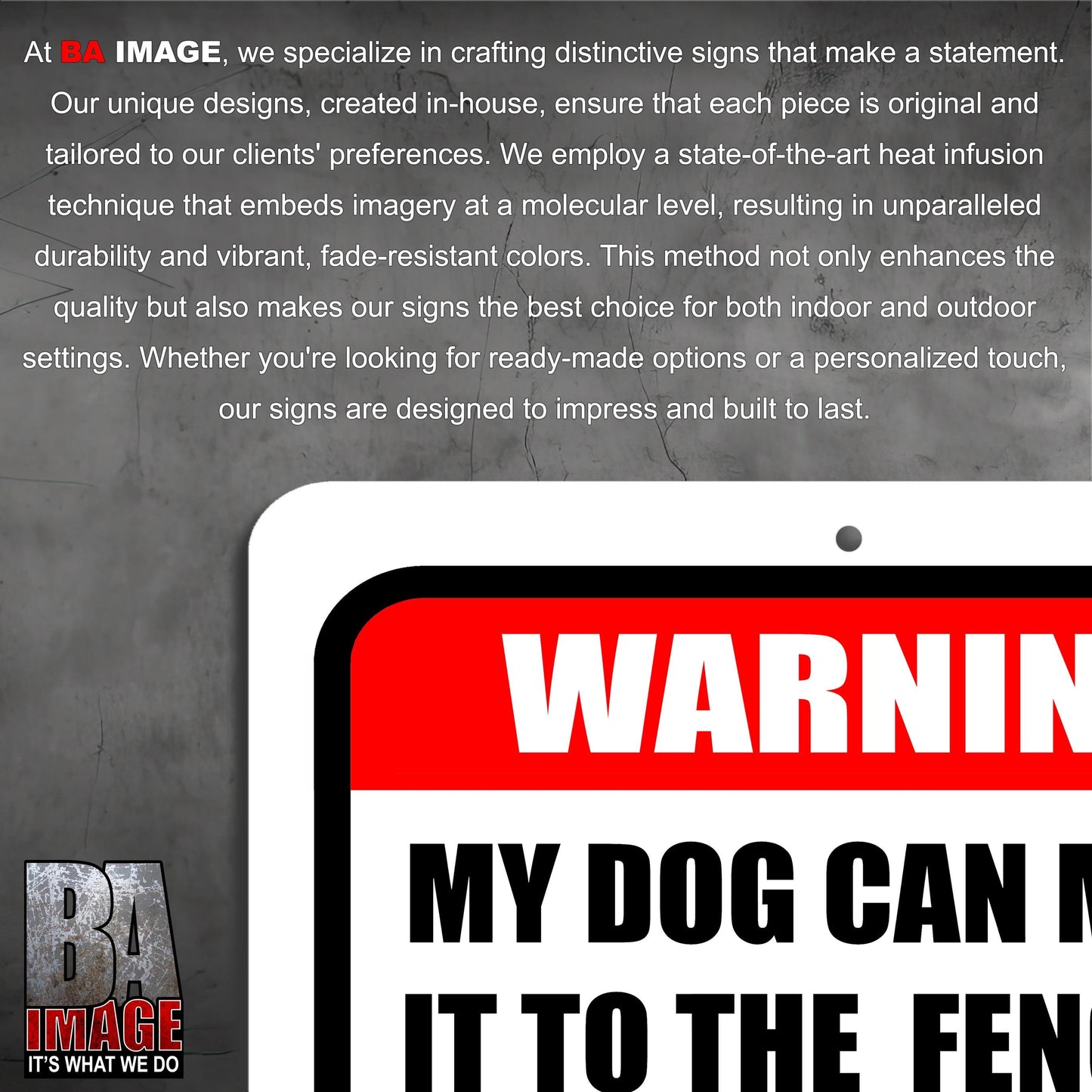Pit Bull Warning Sign – Funny Beware of Dog Fence Sign – Guard Dog Security Sign – Pitbull Lover Gift – Metal Yard Sign for Home or Kennel